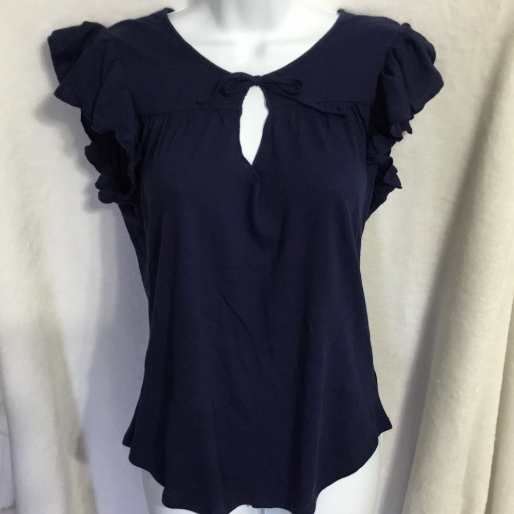 Anthropologie Chaser Navy Top M